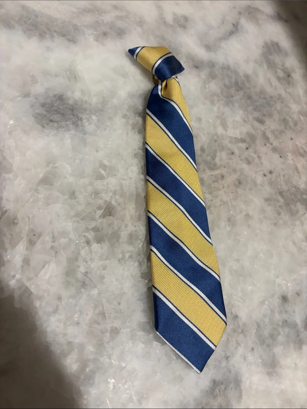 Classic Blue and Yellow Striped Men’s Tie